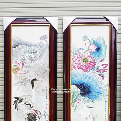 TRANH SỨ HỌA TIẾT HOA SEN